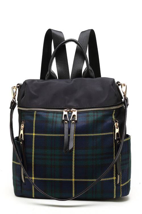 Nishi Plaid Backpack