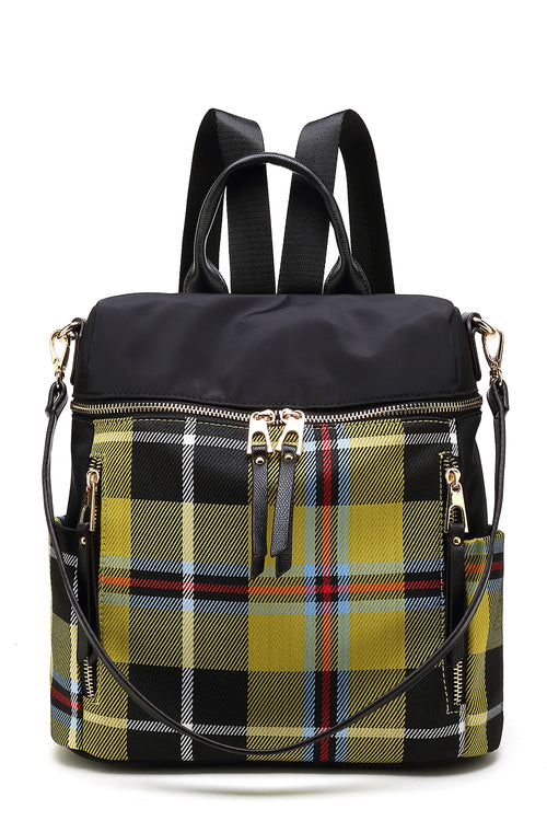 Nishi Plaid Backpack