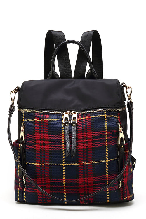 Nishi Plaid Backpack