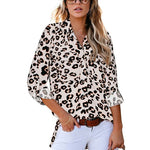 Load image into Gallery viewer, Women Shirts Snake Leopard Print Blouses Female Pockets Tops Nine
