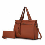 Load image into Gallery viewer, Shelby Satchel Handbag  with Wallet Vegan Leather Women
