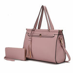 Load image into Gallery viewer, Shelby Satchel Handbag  with Wallet Vegan Leather Women
