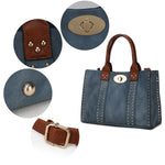 Load image into Gallery viewer, Elissa 3 pc Set Satchel Handbag with Pouch &amp; Coin Purse
