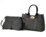 Load image into Gallery viewer, Elissa 3 pc Set Satchel Handbag with Pouch &amp; Coin Purse
