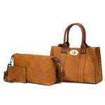 Load image into Gallery viewer, Elissa 3 pc Set Satchel Handbag with Pouch &amp; Coin Purse
