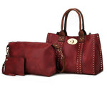 Load image into Gallery viewer, Elissa 3 pc Set Satchel Handbag with Pouch &amp; Coin Purse
