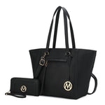 Load image into Gallery viewer, Alexandra Vegan Leather Women Tote Handbag with Wallet
