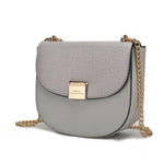 Load image into Gallery viewer, Brooklyn Crocodile Embossed Vegan Leather Women Shoulder Handbag
