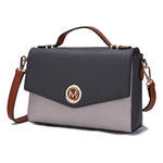 Load image into Gallery viewer, Zayla Color Block Vegan Leather Women Shoulder Handbag
