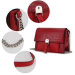 Load image into Gallery viewer, Hope Crocodile Embossed Vegan Leather Women Shoulder Handbag
