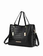 Load image into Gallery viewer, Aurelia Crocodile Embossed Vegan Leather Women Tote Handbag
