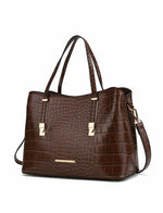 Load image into Gallery viewer, Aurelia Crocodile Embossed Vegan Leather Women Tote Handbag
