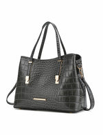 Load image into Gallery viewer, Aurelia Crocodile Embossed Vegan Leather Women Tote Handbag
