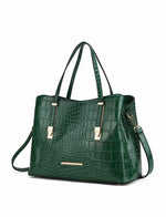 Load image into Gallery viewer, Aurelia Crocodile Embossed Vegan Leather Women Tote Handbag
