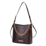 Load image into Gallery viewer, Bizzy Faux Crocodile Embossed Vegan Leather Women Shoulder Bag
