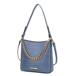 Load image into Gallery viewer, Bizzy Faux Crocodile Embossed Vegan Leather Women Shoulder Bag
