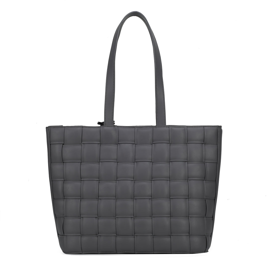 Rowan Woven Vegan Leather Women Tote Bag