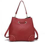 Load image into Gallery viewer, Callie Solid Bucket Bag with matching Wallet
