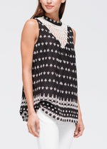 Load image into Gallery viewer, Women&#39;s Sleeveless Crochet Trim Top
