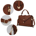 Load image into Gallery viewer, Angela Vegan Leather Women’s Satchel Bag
