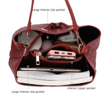 Load image into Gallery viewer, Callie Solid Bucket Bag with matching Wallet
